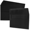 50 Pack Black Envelopes - Bulk Black 5.25x7.25 Envelopes for Invitations, Wedding, Graduation, Birthday, Greeting Cards (A7, Square Flap)